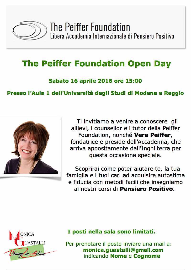 Vera Peiffer in Italia il 16 aprile 2016